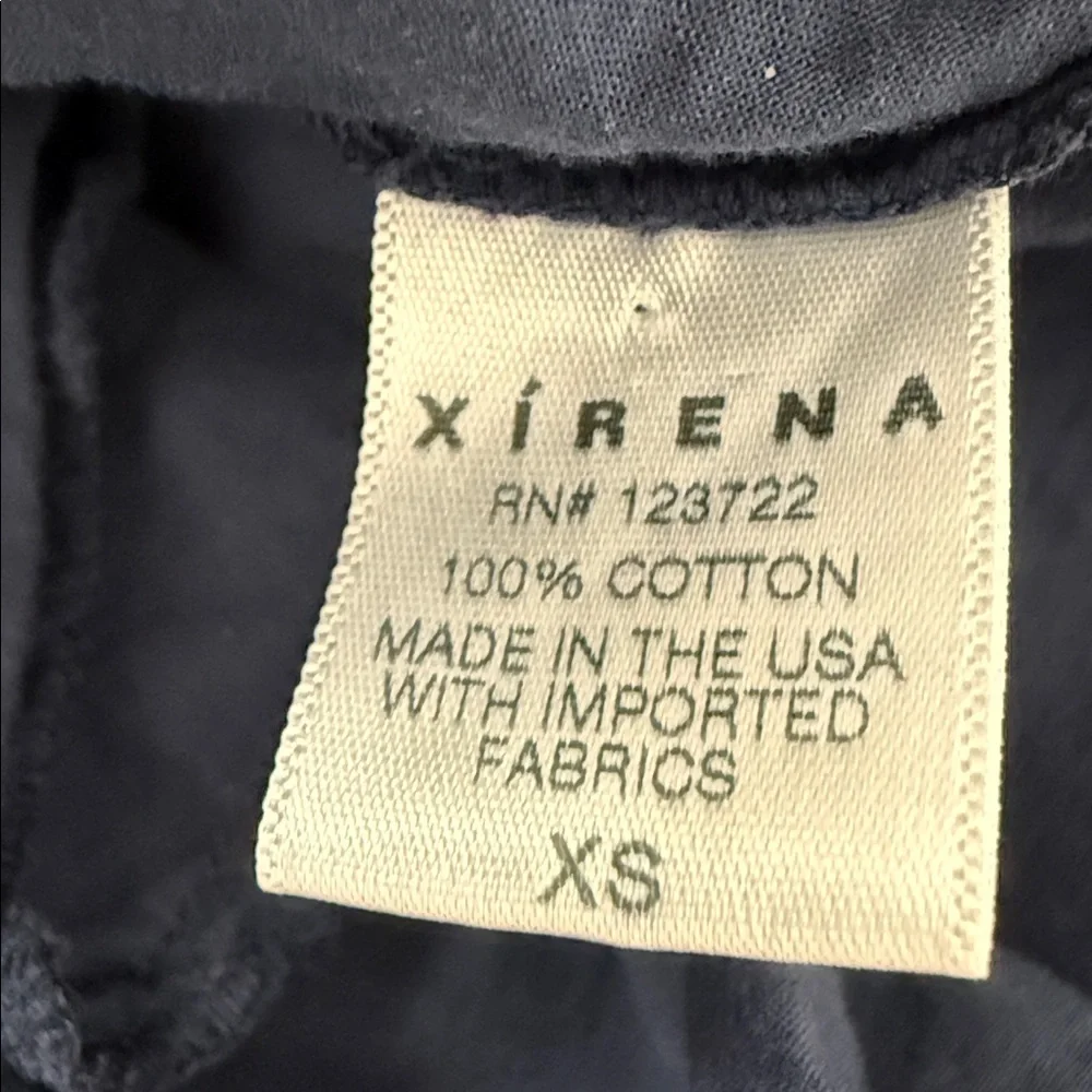 xirena mandarin collar V neck tunic dress navy Sz XS - Picture 11 of 11